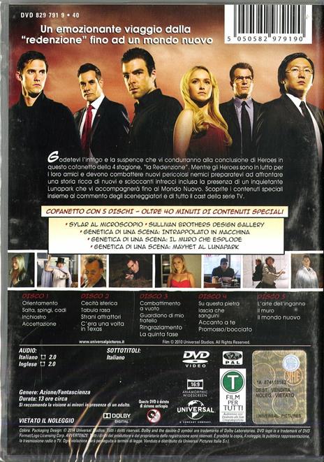 Heroes. Stagione 4 (5 DVD) di Greg Beeman,Allan Arkush,Jeannot Szwarc - DVD - 2