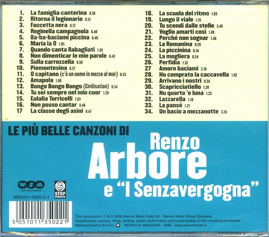 Le più belle canzoni di Renzo Arbore - CD Audio di Renzo Arbore - 2