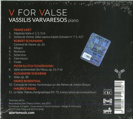 V for Valse. Musica per pianoforte - CD Audio di Vassilis Varvaresos - 2