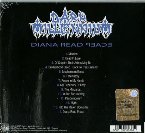 Diana Read Peace - CD Audio di Dark Millennium - 2