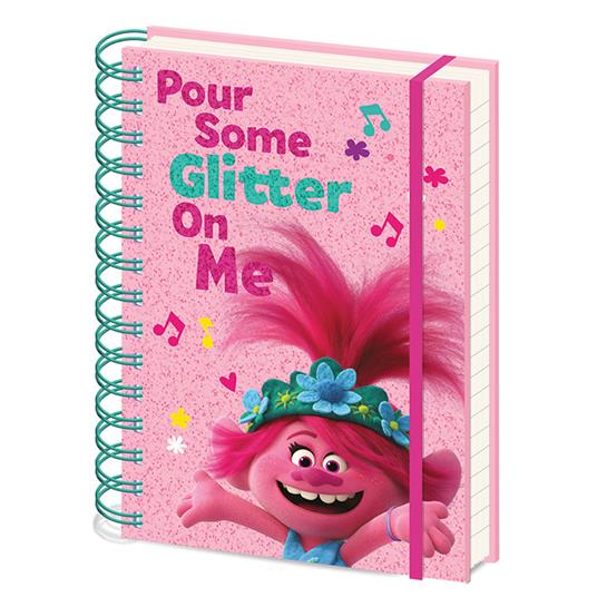 Quaderno. Trolls: World Tour Pour Some Glitter -A5 Wiro Notebook-