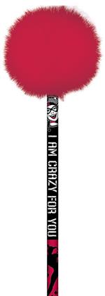 Penna Dc Comics. Harley Quinn. I Am Crazy For You. Retro Pom Pom Novelty Pen