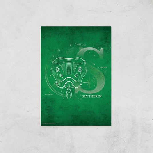 Slytherin Wireframe Exclu Harry Potter A4 Print Poster - Pyramid - Idee  regalo