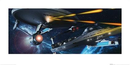 Star Trek PPR41255 Immagine da incorniciare 50 x 100 cm (Enterprise Vs Reliant), Multicolore