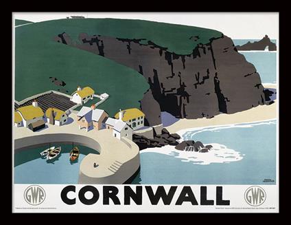 Stampa in cornice 30 x 40 cm Cornwall. Coast - Pyramid - Idee regalo