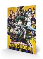 Stampa Su Legno 40x59Cm My Hero Academia. Radial Character Burst