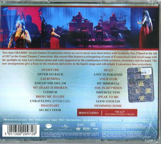 Synthesis Live - CD Audio + DVD di Evanescence - 2