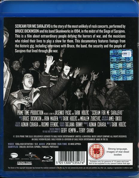 Scream For Me Sarajevo (Blu-ray) - Blu-ray di Bruce Dickinson - 2