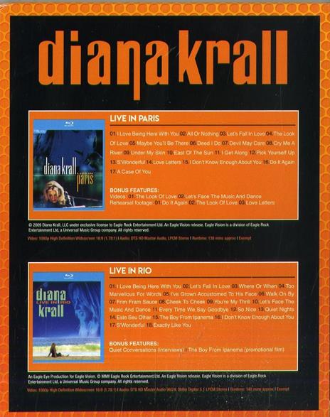 Live in Paris - Live in Rio (2 Blu-ray) - Blu-ray di Diana Krall - 2