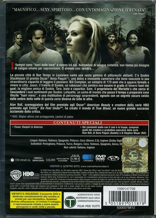 True Blood. Stagione 1 (5 DVD) - DVD - Film di Alan Ball , Scott Winant  Fantastico | IBS