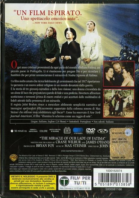 Nostra Signora di Fatima di John Brahm - DVD - 2