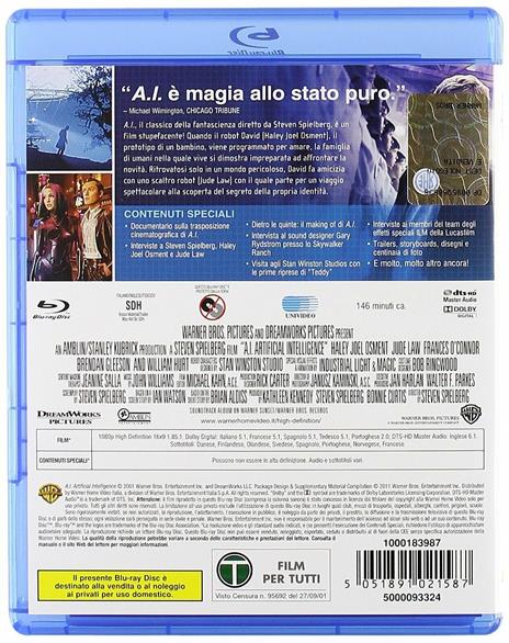 A.I. Intelligenza artificiale di Steven Spielberg - Blu-ray - 2