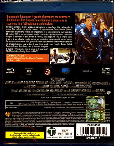 Demolition Man di Marco Brambilla - Blu-ray - 2