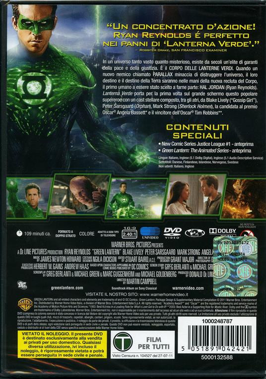 Lanterna Verde - DVD - Film di Martin Campbell Fantastico | IBS