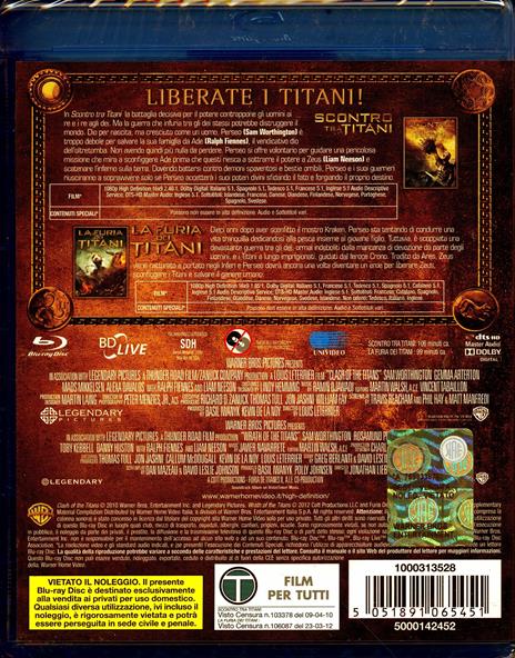 La furia dei Titani - Scontro tra Titani (2 Blu-ray) di Louis Leterrier,Jonathan Liebesman - 2