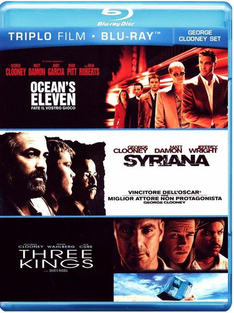 George Clooney. Ocean's Eleven. Syriana. Three Kings (3 Blu-ray) di Stephen Gaghan,David O. Russell,Steven Soderbergh