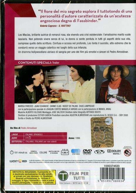Il fiore del mio segreto di Pedro Almodóvar - DVD - 2