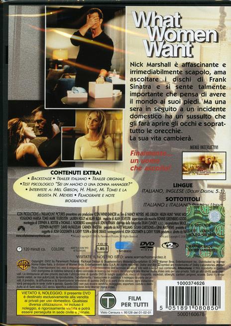 What Women Want. Quello che le donne vogliono di Nancy Meyers - DVD - 2