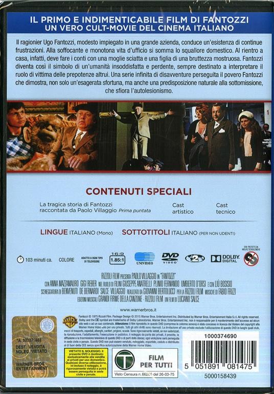 Fantozzi - DVD - Film di Luciano Salce Commedia | IBS