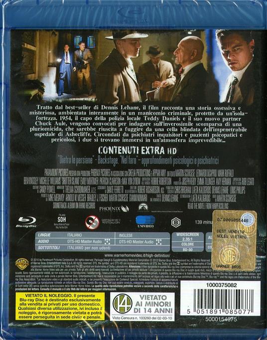 Shutter Island di Martin Scorsese - Blu-ray - 2