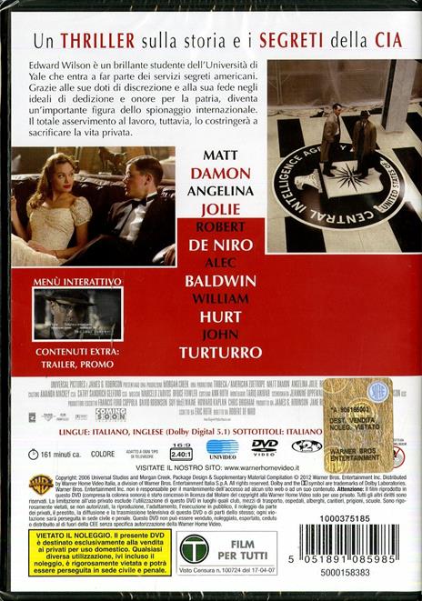 The Good Shepherd. L'ombra del potere (DVD) di Robert De Niro - DVD - 2