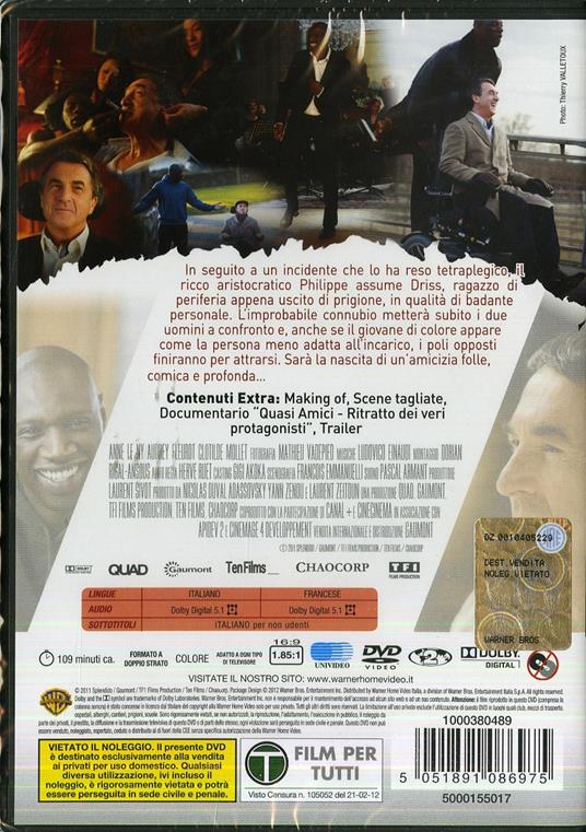 Quasi amici. Intouchables - DVD - Film di Eric Toledano , Olivier Nakache  Commedia | IBS