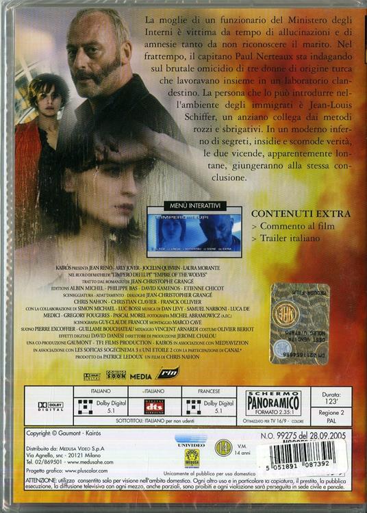 L' impero dei lupi di Chris Nahon - DVD - 2