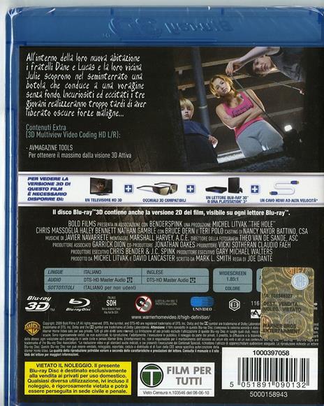 The Hole in 3D<span>.</span> versione 3D di Joe Dante - Blu-ray - 2