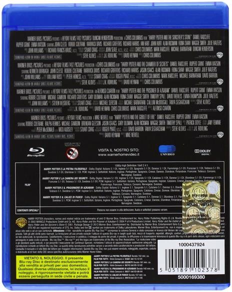 Harry Potter. 4 grandi film. Vol. 1 (4 Blu-ray) - Blu-ray - Film di Chris  Columbus , Alfonso Cuaron Fantasy e fantascienza