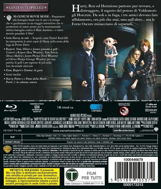 Harry Potter e i doni della morte. Parte 1 di David Yates - Blu-ray - 2