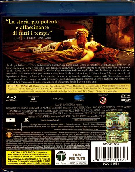 City of Angels. La città degli angeli di Brad Silberling - Blu-ray - 2