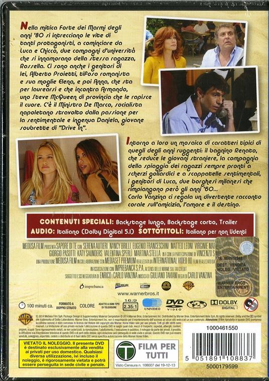 Sapore di te di Carlo Vanzina - DVD - 2