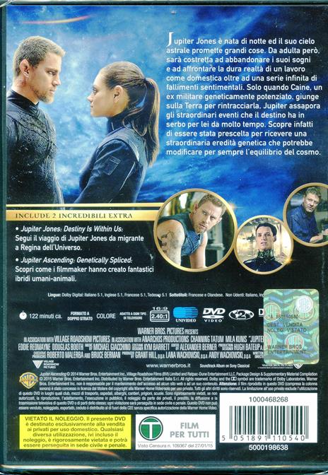 Jupiter. Il destino dell'universo di Andy Wachowski,Lana Wachowski - DVD - 2