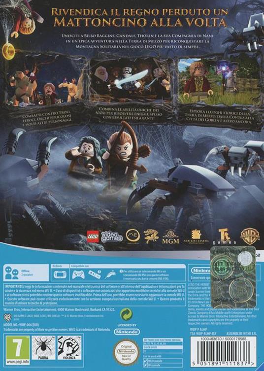 LEGO Lo Hobbit - gioco per Nintendo Wii U - Warner Bros - Action -  Videogioco | IBS