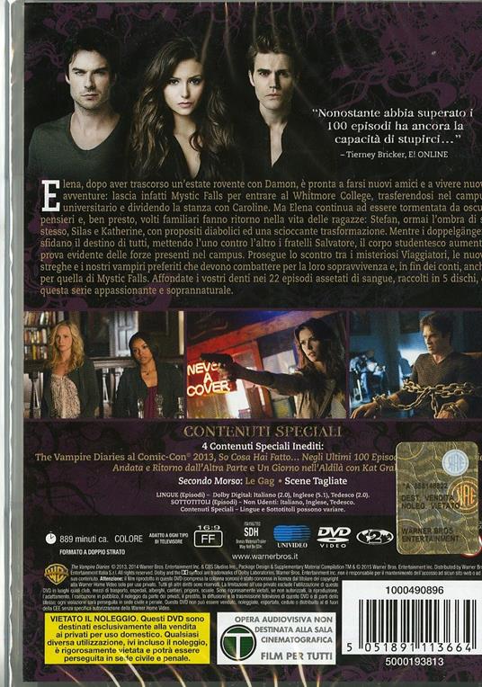 The Vampire Diaries. Stagione 5. Serie TV ita (5 DVD) di Chris Grismer,Wendey Stanzler,Lance Anderson - DVD - 2