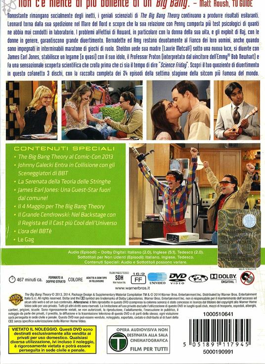 The Big Bang Theory. Stagione 7 (3 DVD) - DVD - Film di Mark Cendrowski ,  Peter Chakos Commedia | IBS