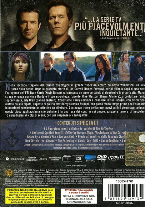 The Following. Stagione 2 (4 DVD) di Marcos Siega,Joshua Butler,Liz Friedlander - DVD - 2