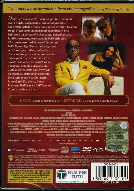 La grande bellezza di Paolo Sorrentino - DVD - 2