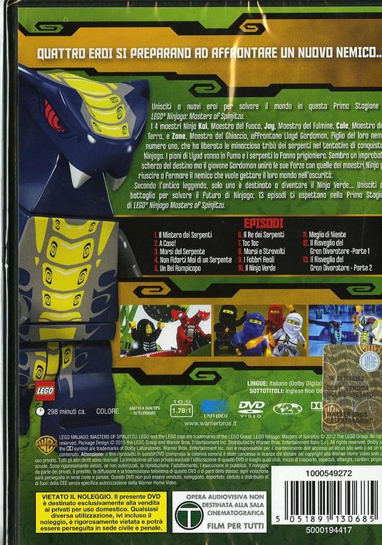 Lego Ninjago. Stagione 1 (2 DVD) - DVD - Film Animazione | IBS