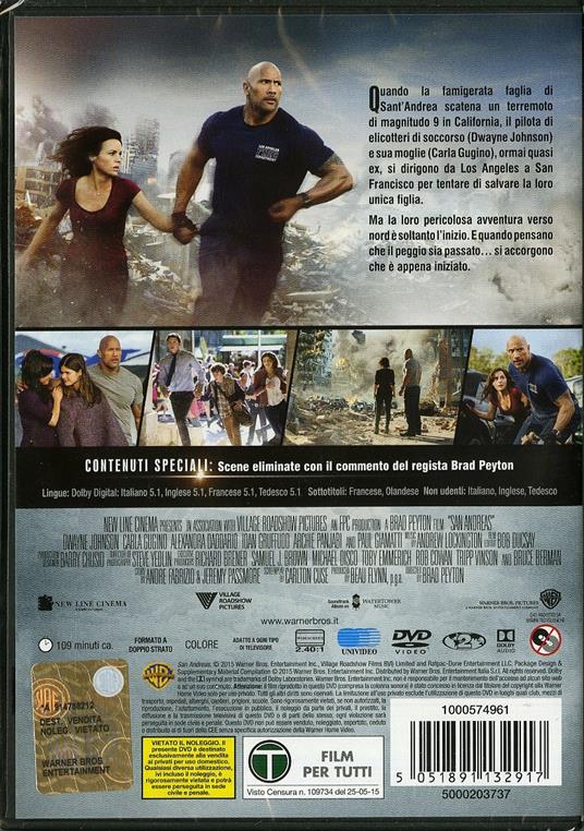 San Andreas - DVD - Film di Brad Peyton Avventura | IBS