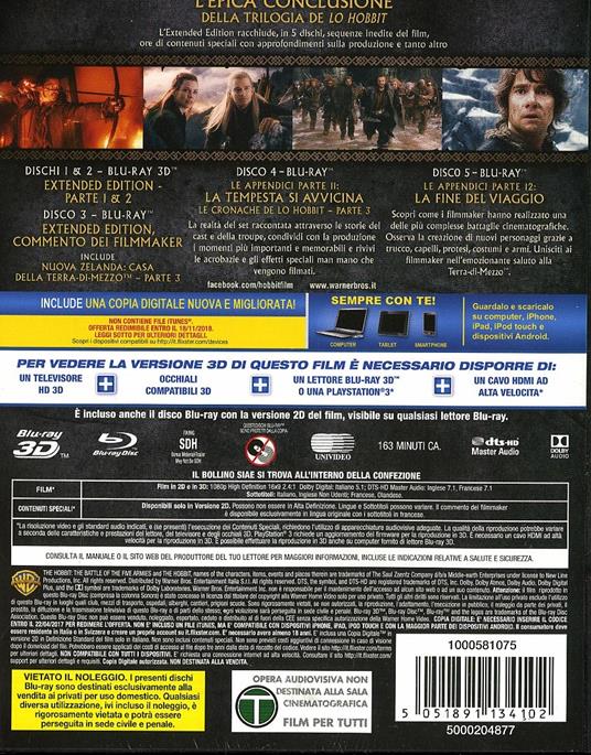 Lo Hobbit - La Battaglia Delle Cinque Armate [2 DVDs] [IT Import]