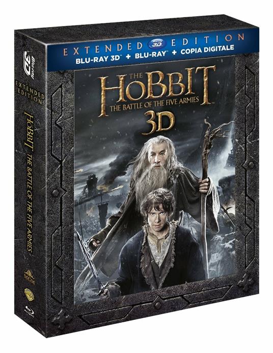 The Hobbit. La battaglia delle 5 armate. Con Steelbook (5 Blu-ray) di Peter Jackson - Blu-ray