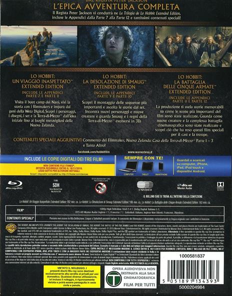 The Hobbit. The Motion Picture Trilogy. Extended Edition di Peter Jackson - 4