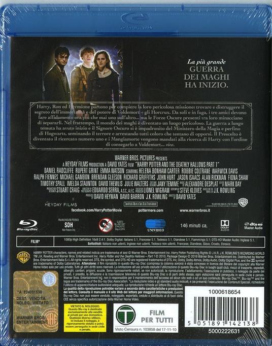 Harry Potter e i doni della morte. Parte 1 (Edizione Speciale) - Blu-ray -  Film di David Yates Fantastico