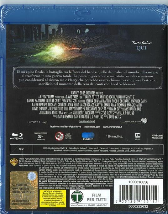 Harry Potter e i doni della morte. Parte 2 - DVD - Film di David Yates  Fantastico