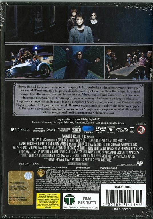 Harry Potter e i doni della morte. Parte 1 - David Yates - Film Dvd 