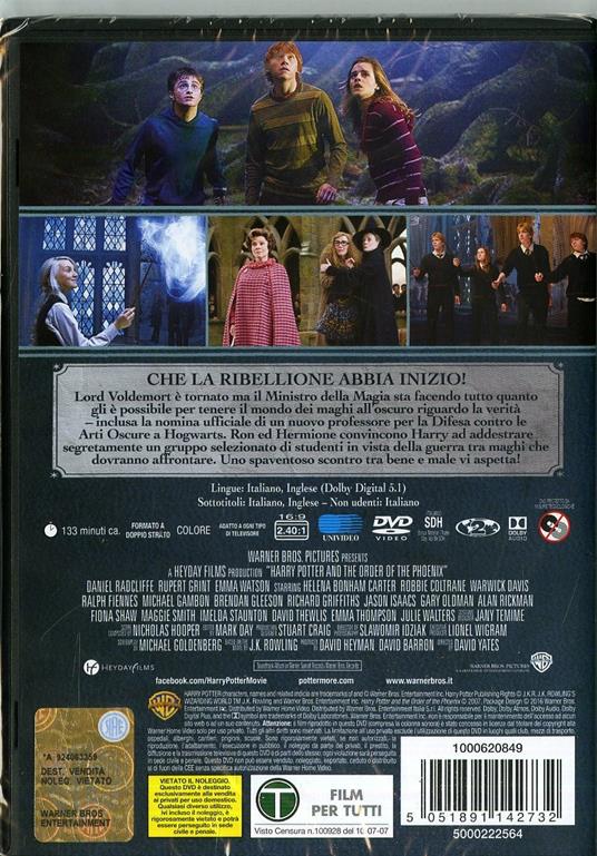 Harry Potter e l'ordine della Fenice (Edizione Speciale) - DVD - Film di  David Yates Fantastico | IBS