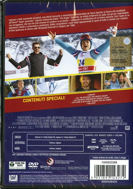 Eddie the Eagle. Il coraggio della follia di Dexter Fletcher - DVD - 2