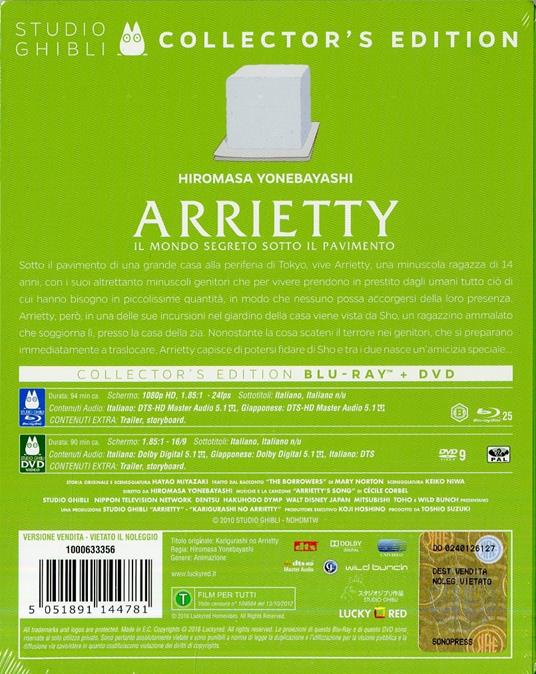 Arrietty. Collector's Edition (DVD + Blu-ray) di Hiromasa Yonebayashi - DVD + Blu-ray - 2