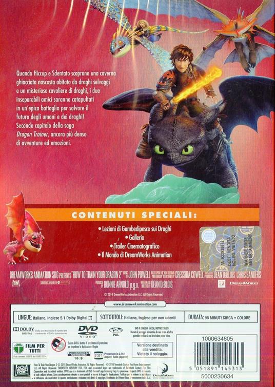 Dragon Trainer 2 - DVD - Film di Dean DeBlois Animazione